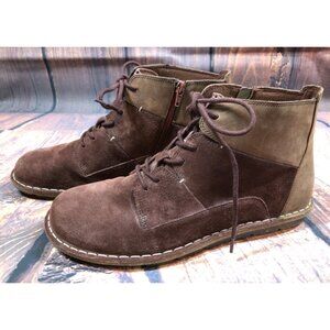 Clarks Tamitha Burgundy Brown Suede Ankle Boots Womens 11 / 42 (t7i)